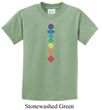 Kids Yoga Shirt Floral Chakras Tee T-Shirt