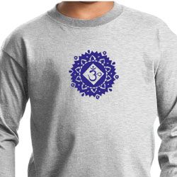 Kids Yoga Shirt Floral Sahasrara Long Sleeve Tee T-Shirt