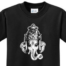 Kids Yoga Shirt Ganesha Head Tee T-Shirt