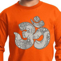 Kids Yoga Shirt Ganesha OM Long Sleeve Tee T-Shirt