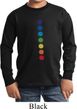 Kids Yoga Shirt Glowing Chakras Long Sleeve Tee T-Shirt