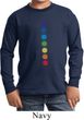 Kids Yoga Shirt Glowing Chakras Long Sleeve Tee T-Shirt