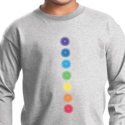 Kids Yoga Shirt Glowing Chakras Long Sleeve Tee T-Shirt