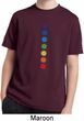 Kids Yoga Shirt Glowing Chakras Moisture Wicking Tee T-Shirt