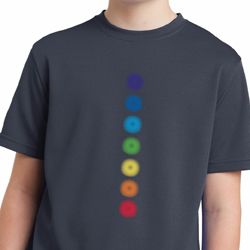 Kids Yoga Shirt Glowing Chakras Moisture Wicking Tee T-Shirt