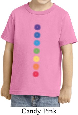 Kids Yoga Shirt Glowing Chakras Toddler Tee T-Shirt