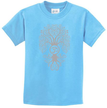 Kids Yoga Shirt Grey Bodhi Tree Tee T-Shirt