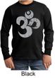 Kids Yoga Shirt Grey Distressed OM Long Sleeve Tee T-Shirt