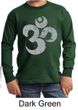 Kids Yoga Shirt Grey Distressed OM Long Sleeve Tee T-Shirt