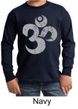 Kids Yoga Shirt Grey Distressed OM Long Sleeve Tee T-Shirt
