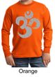 Kids Yoga Shirt Grey Distressed OM Long Sleeve Tee T-Shirt