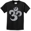 Kids Yoga Shirt Grey Distressed OM Tee T-Shirt
