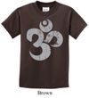 Kids Yoga Shirt Grey Distressed OM Tee T-Shirt
