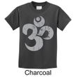 Kids Yoga Shirt Grey Distressed OM Tee T-Shirt