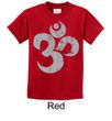 Kids Yoga Shirt Grey Distressed OM Tee T-Shirt