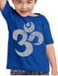 Kids Yoga Shirt Grey Distressed OM Toddler Tee T-Shirt