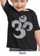 Kids Yoga Shirt Grey Distressed OM Toddler Tee T-Shirt