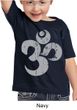 Kids Yoga Shirt Grey Distressed OM Toddler Tee T-Shirt