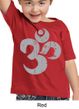 Kids Yoga Shirt Grey Distressed OM Toddler Tee T-Shirt