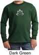 Kids Yoga Shirt Grey Namaste Lotus Long Sleeve Tee T-Shirt