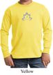 Kids Yoga Shirt Grey Namaste Lotus Long Sleeve Tee T-Shirt
