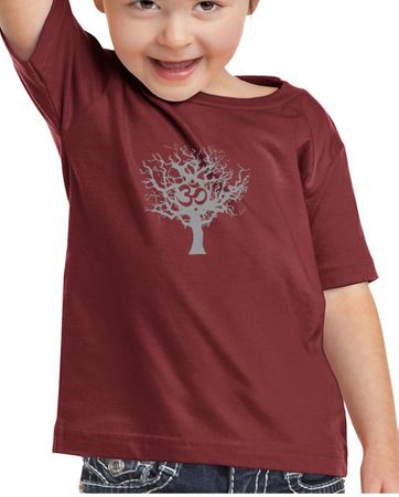Kids Yoga Shirt Grey Tree of Life Toddler Tee T-Shirt