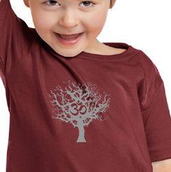 Kids Yoga Shirt Grey Tree of Life Toddler Tee T-Shirt