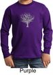 Kids Yoga Shirt Grey Tree of Life Youth Long Sleeve Shirt