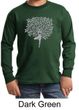 Kids Yoga Shirt Grey Tree Pose Long Sleeve Tee T-Shirt