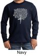 Kids Yoga Shirt Grey Tree Pose Long Sleeve Tee T-Shirt