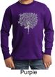 Kids Yoga Shirt Grey Tree Pose Long Sleeve Tee T-Shirt
