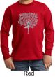 Kids Yoga Shirt Grey Tree Pose Long Sleeve Tee T-Shirt