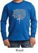 Kids Yoga Shirt Grey Tree Pose Long Sleeve Tee T-Shirt