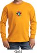 Kids Yoga Shirt Hippie Sun Patch Middle Print Long Sleeve Tee T-Shirt
