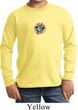 Kids Yoga Shirt Hippie Sun Patch Middle Print Long Sleeve Tee T-Shirt