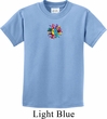 Kids Yoga Shirt Hippie Sun Patch Middle Print Tee T-Shirt