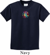 Kids Yoga Shirt Hippie Sun Patch Middle Print Tee T-Shirt