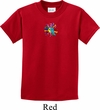 Kids Yoga Shirt Hippie Sun Patch Middle Print Tee T-Shirt