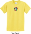 Kids Yoga Shirt Hippie Sun Patch Middle Print Tee T-Shirt