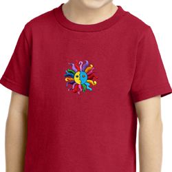 Kids Yoga Shirt Hippie Sun Patch Middle Print Toddler Tee T-Shirt
