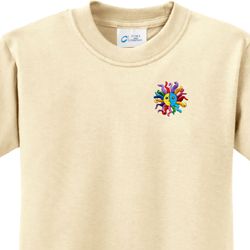 Kids Yoga Shirt Hippie Sun Patch Pocket Print Tee T-Shirt Kids Yoga Shirt Hippie Sun Patch Pocket Print Tee T-Shirt
