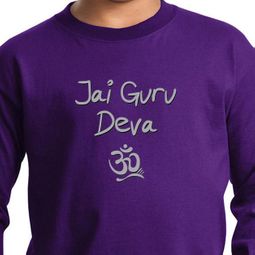 Kids Yoga Shirt Jai Guru Deva Long Sleeve Tee T-Shirt