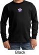Kids Yoga Shirt Layered Flower Patch Long Sleeve Tee T-Shirt