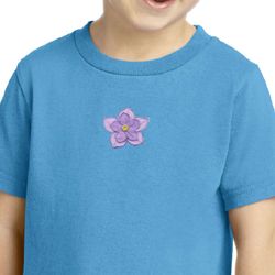 Kids Yoga Shirt Layered Flower Patch Toddler Tee T-Shirt