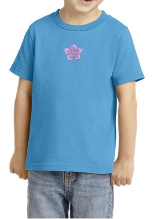 Kids Yoga Shirt Layered Flower Patch Toddler Tee T-Shirt