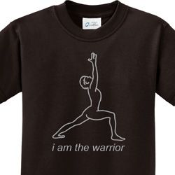 Kids Yoga Shirt Line Warrior Tee T-Shirt