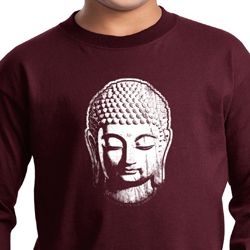 Kids Yoga Shirt Little Buddha Head Long Sleeve Tee T-Shirt
