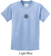 Kids Yoga Shirt Black Lotus OM Patch Small Print Tee T-Shirt