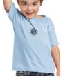Kids Yoga Shirt Black Lotus OM Patch Small Print Toddler Tee T-Shirt