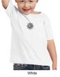 Kids Yoga Shirt Black Lotus OM Patch Small Print Toddler Tee T-Shirt